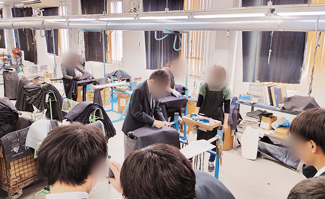 鴨方高校の生徒さんが鴨方工場を見学