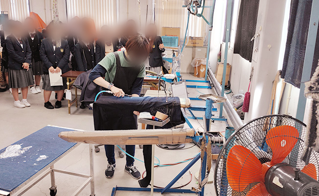 鴨方高校の生徒さんが鴨方工場を見学