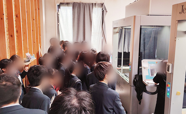 鴨方高校の生徒さんが鴨方工場を見学